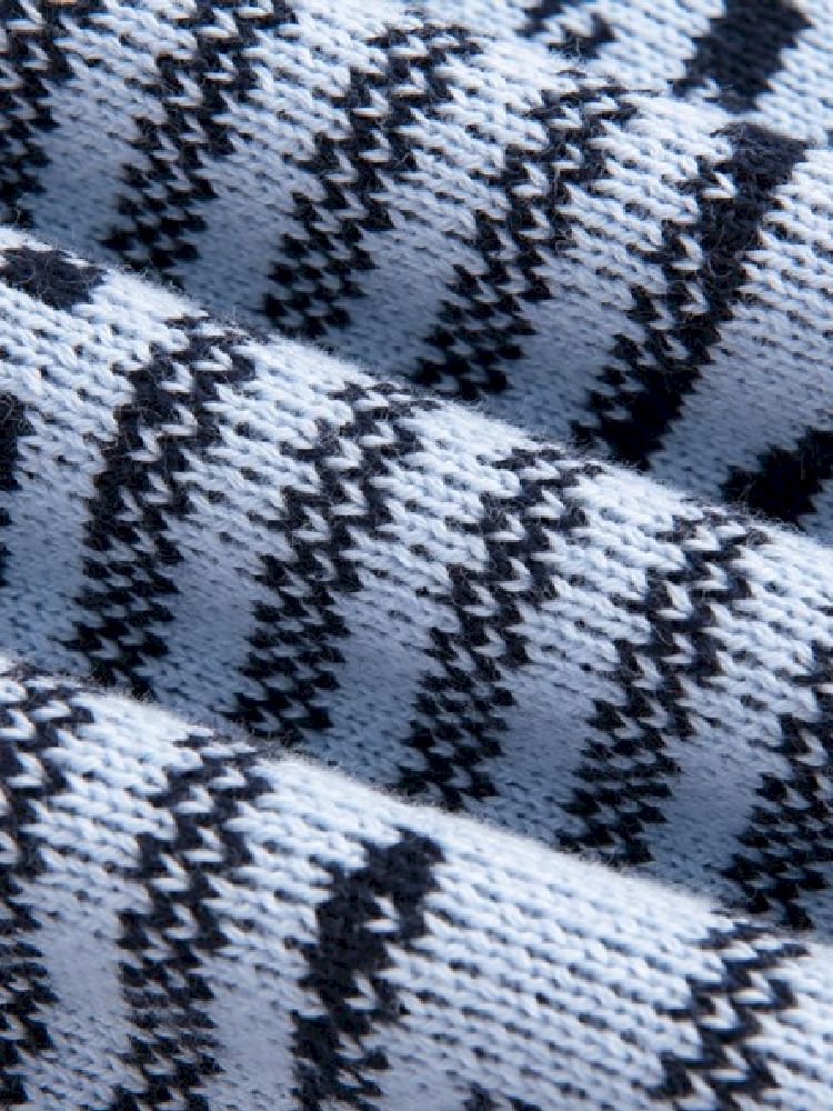 V-Neck Skinny Short Sesame Jacquard Knit Vest【s0000005399】