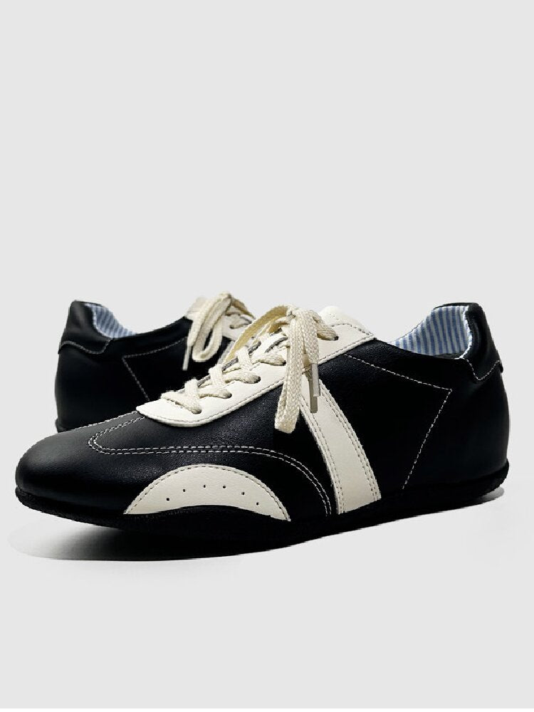 Stitched Brogue Flat Leather Shoes【s0000015725】