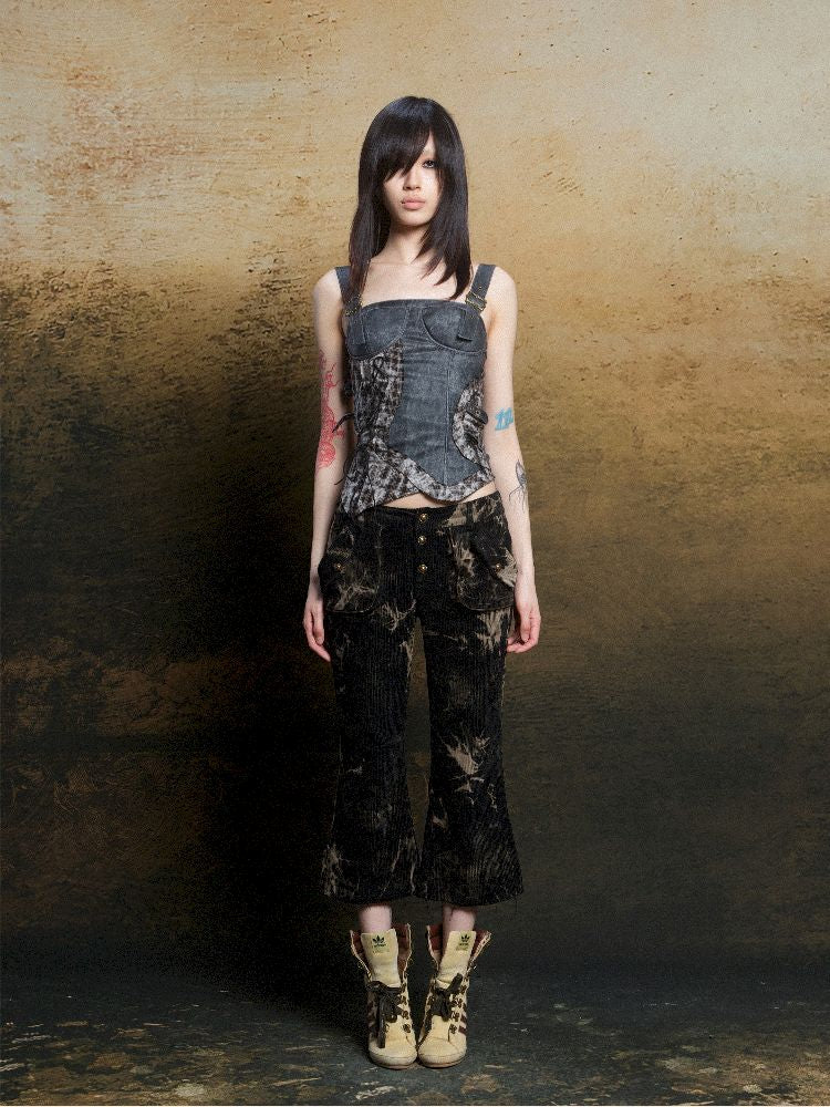 Patchwork Corset Camisole Top【s0000011812】