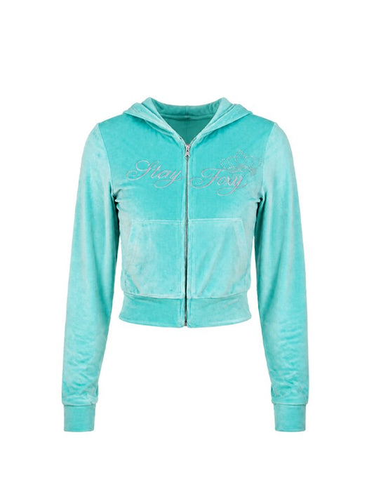 Velvet Slim Hooded Sports Set【s0000018568】
