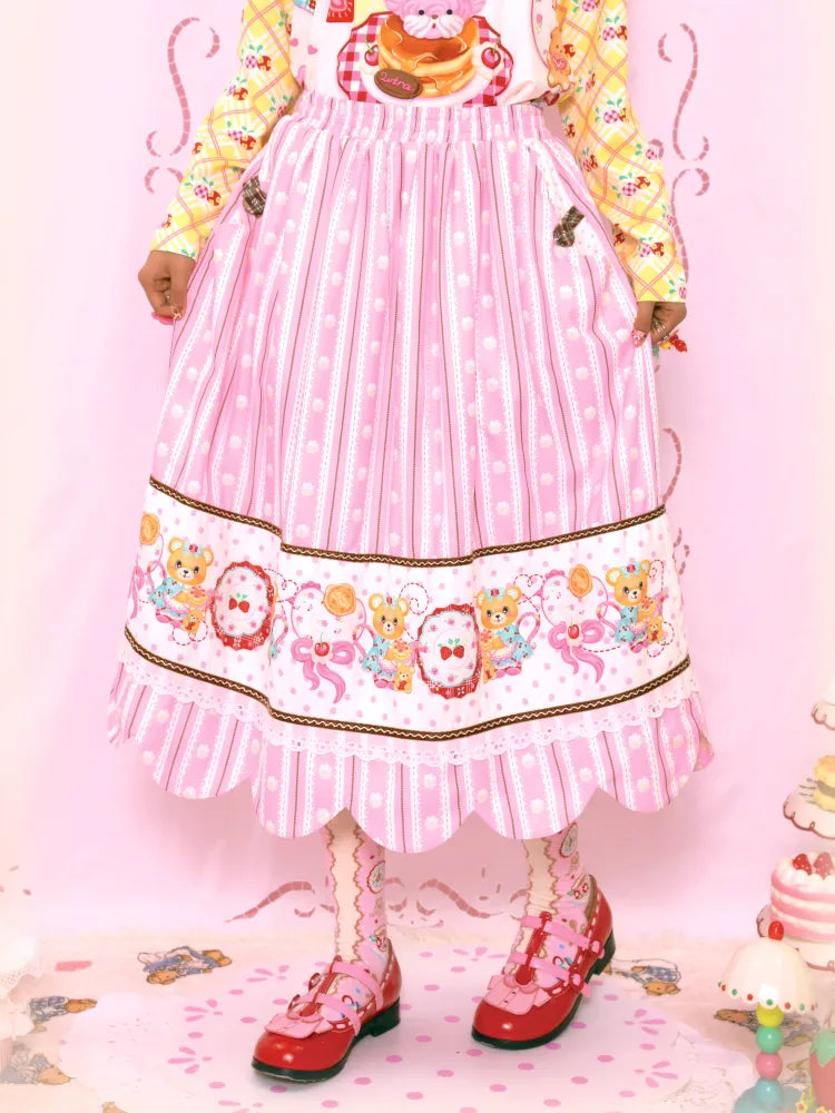 Floral Print Elastic Waist Skirt【s0000014161】 – SCULTURE