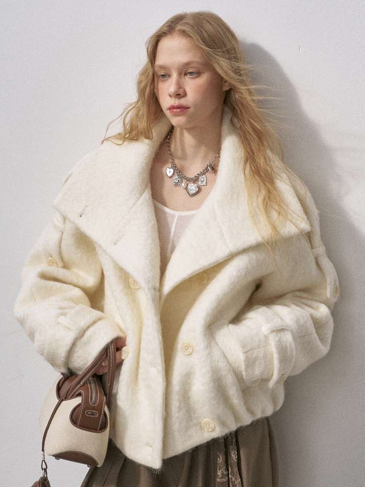 Furry Double Breasted Fur Jacket【s0000015228】