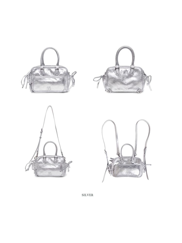 Silver shoulder bag【s0000008586】