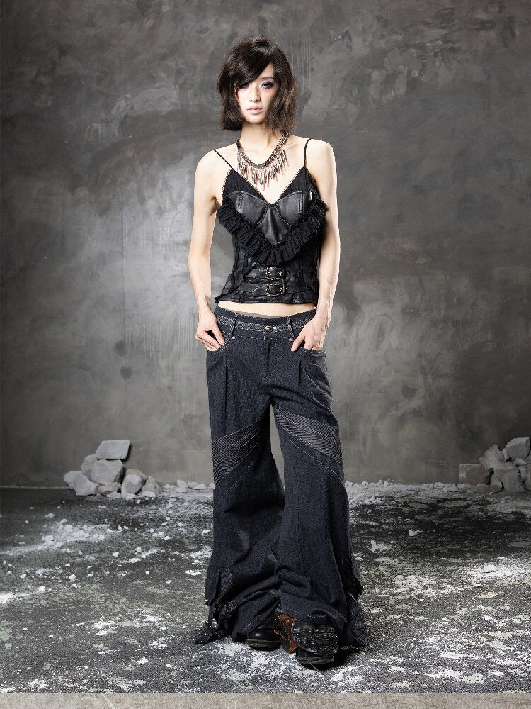 Splicing Fake Two Suspender Bandeau【s0000015953】