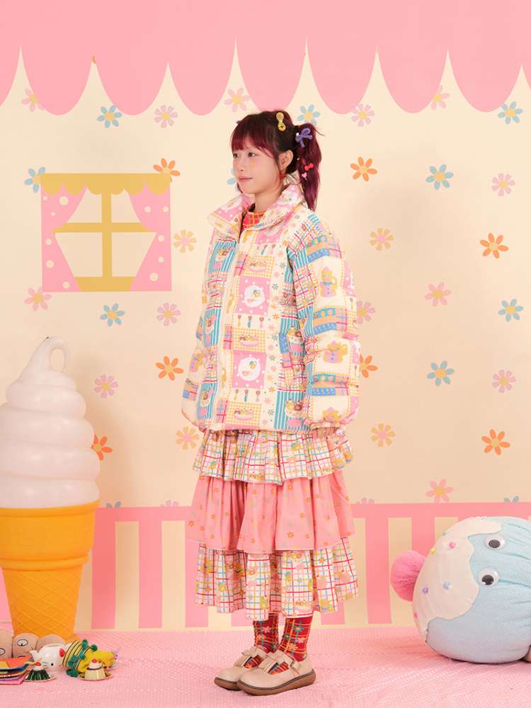 Showa Sweets House White Duck Down Jacket【s0000015167】