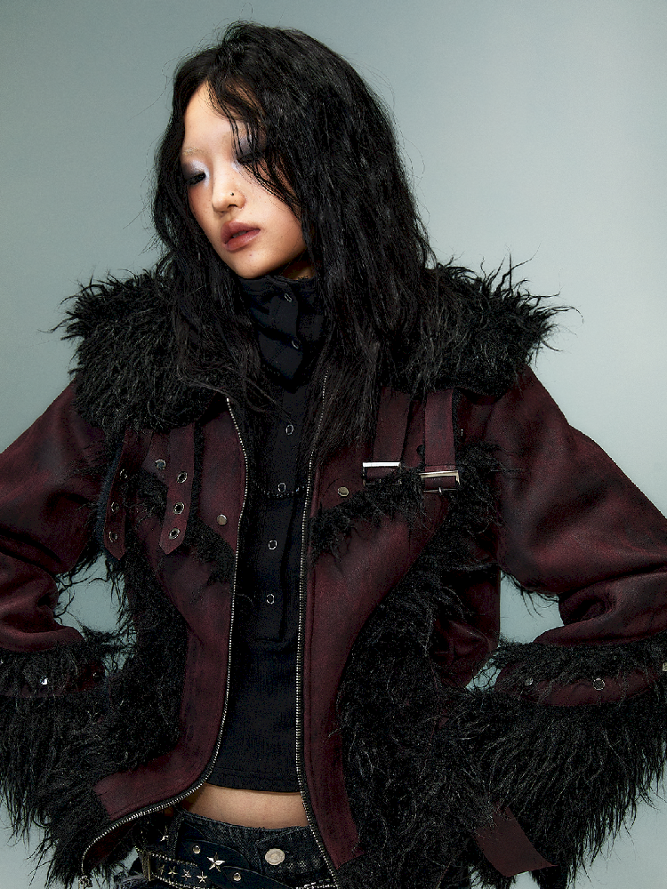 Lapel Suede Eco-Fur Warm Coat【s0000011477】 – SCULTURE（エス