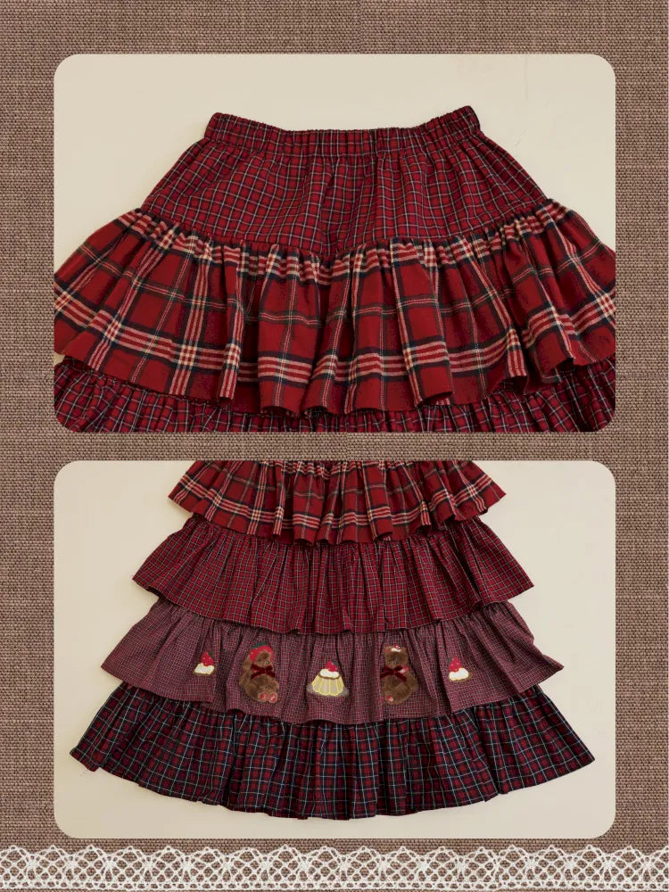 Ruffled puffy adorable tiered skirt【s0000014174】