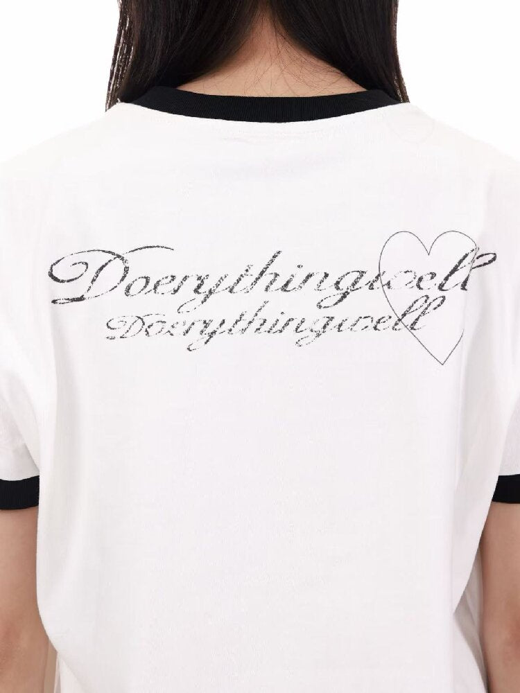 Contrast Patchwork Crew T-Shirt【s0000018214】
