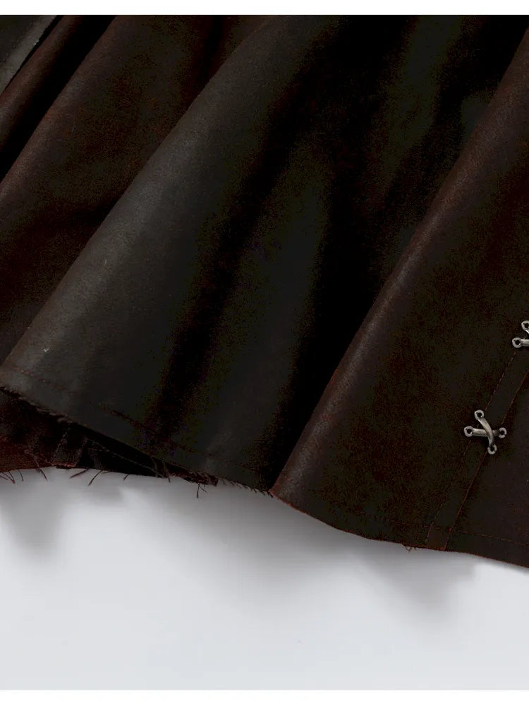 Asymmetrical Suede Skirt【s0000014111】