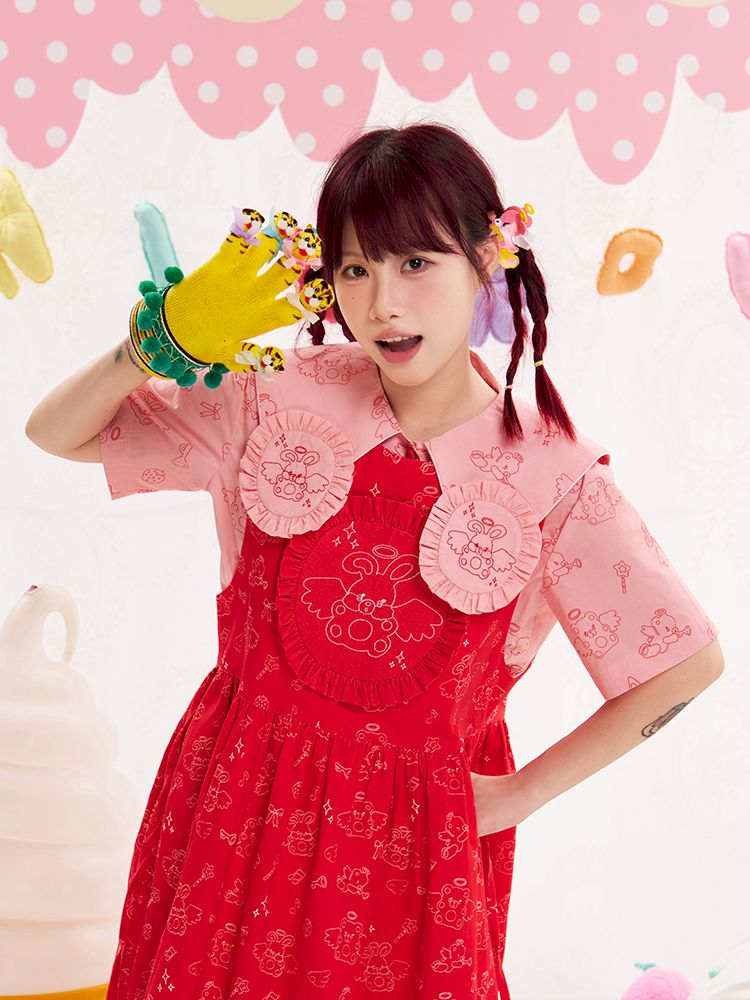 Animal Angel Strappy Skirt Tank Top Skirt【s0000013191】