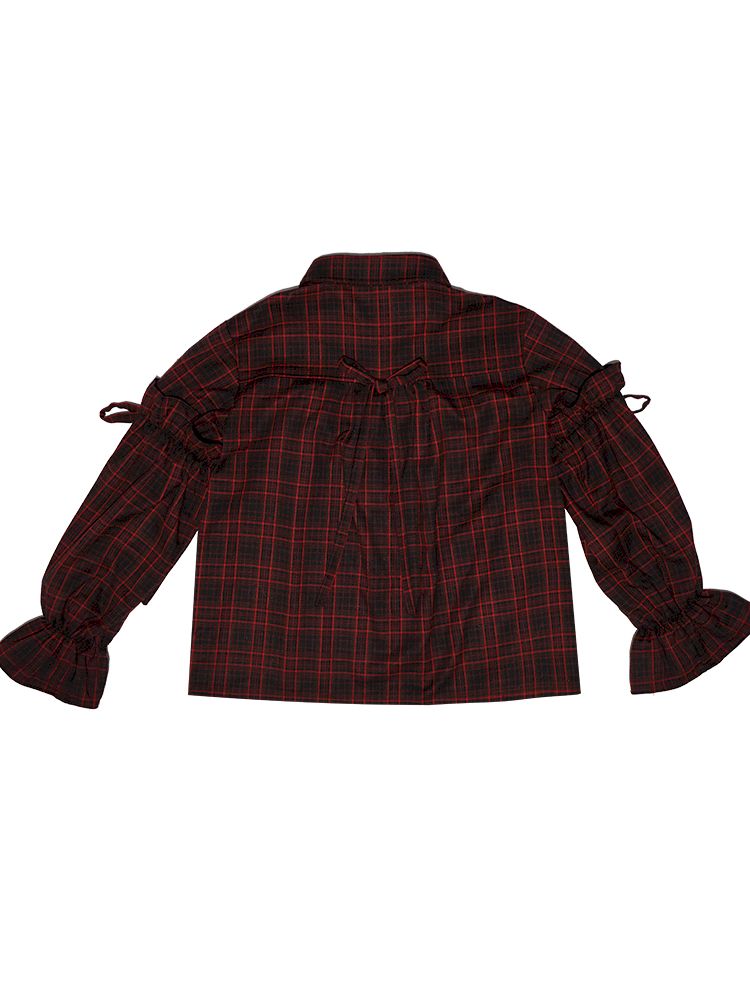 Bubble Sleeve Loose Long Sleeve Shirt【s0000010888】