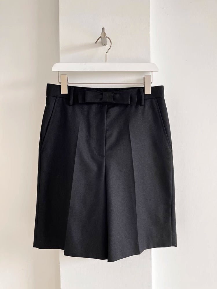 Waist ribbon straight-leg pants【s0000006522】