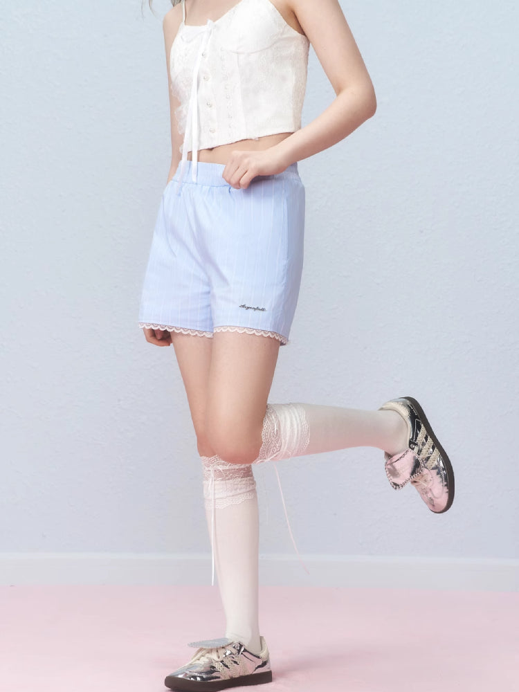 Striped casual shorts【s0000007239】