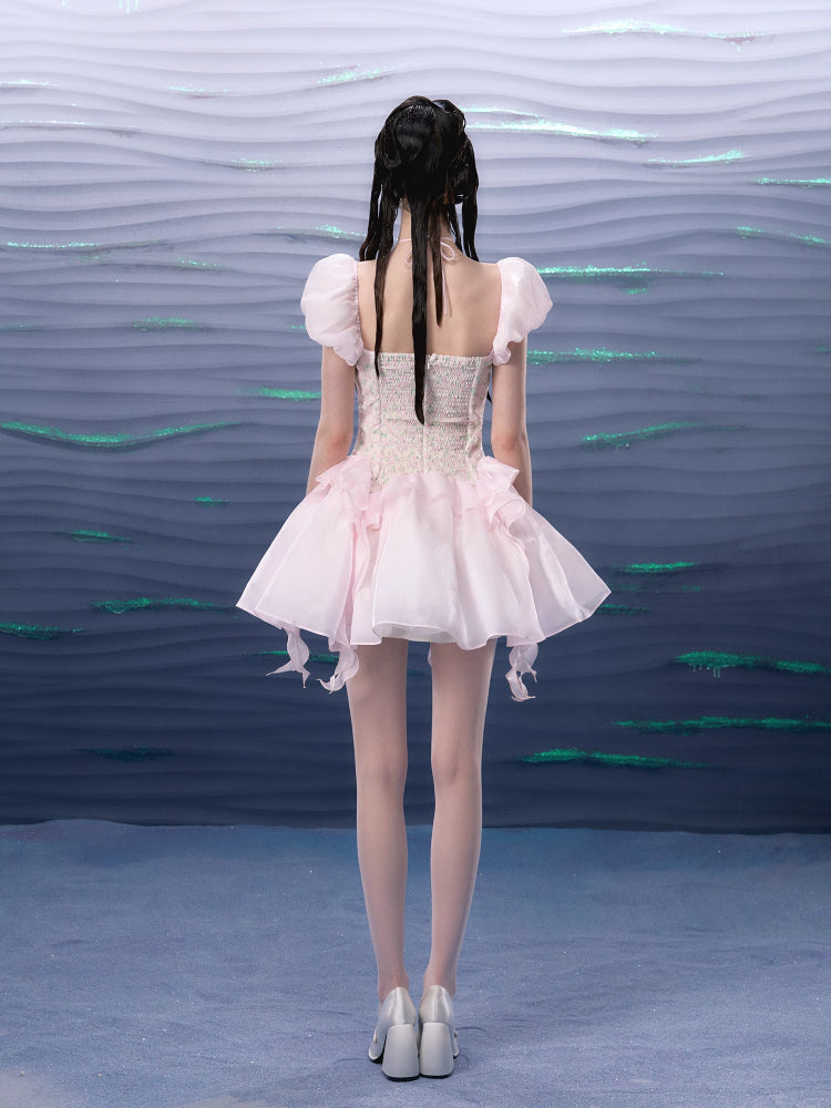 Floral sequin tutu princess dress【s0000006768】