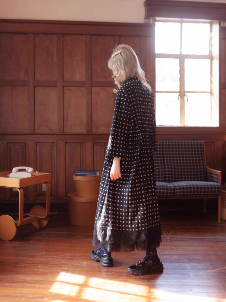 Handmade beaded button dress【s0000006868】