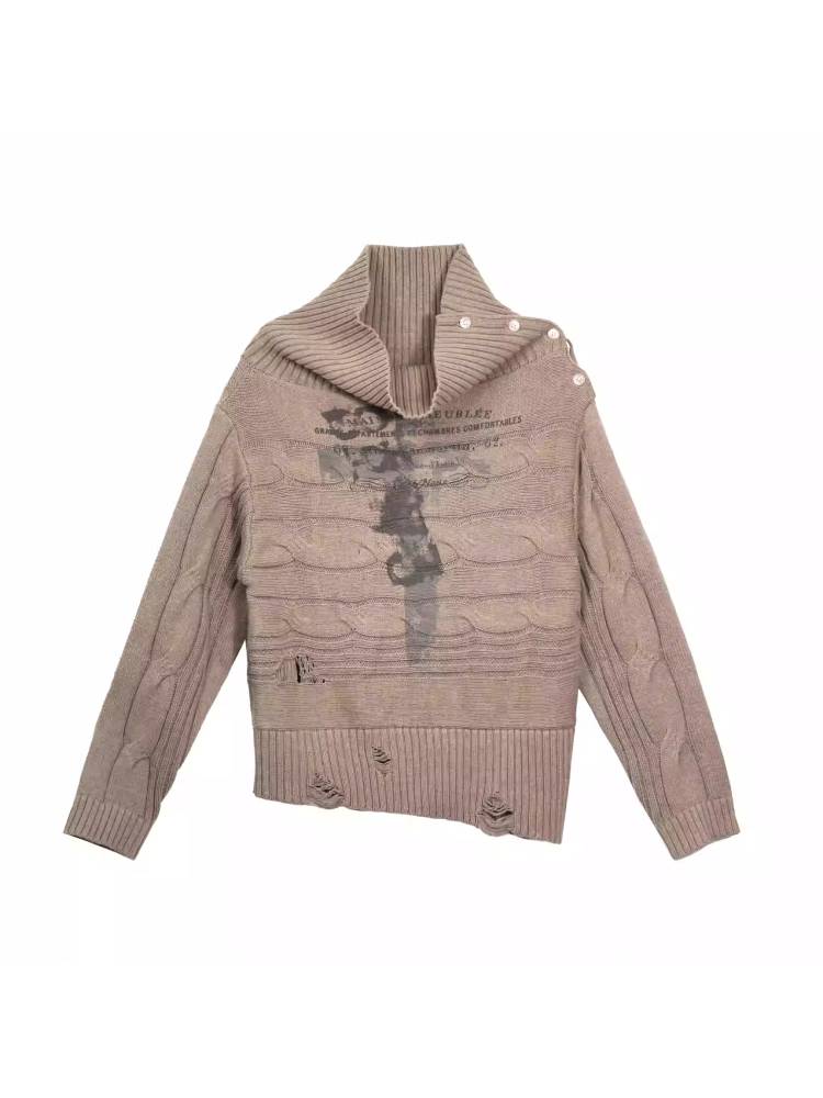 Loose printed sweater【s0000011453】