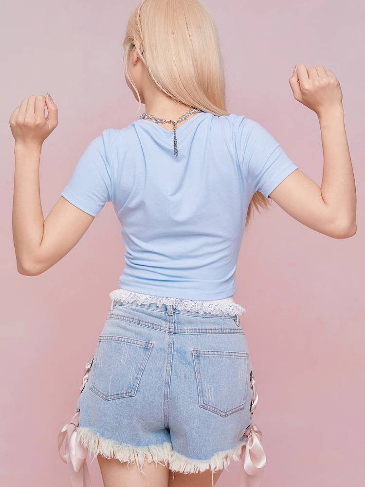 Printed slim T-shirt【s0000008941】