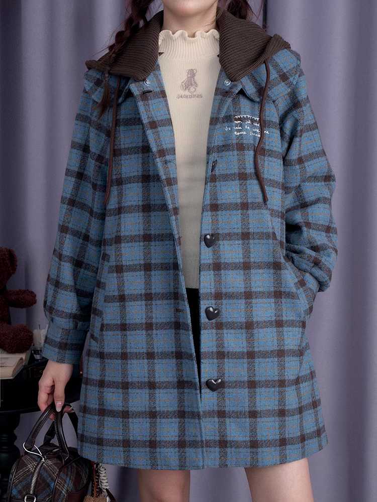 Hooded college style coat【s0000010693】