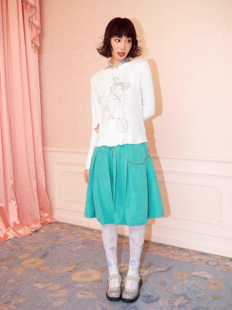 Chemical girl pleated flower skirt【s0000011550】