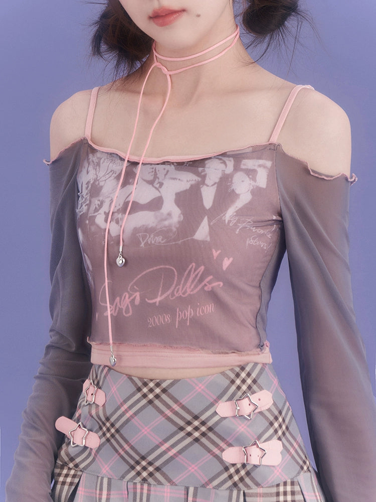 Suspenders slim fit t-shirt【s0000007848】