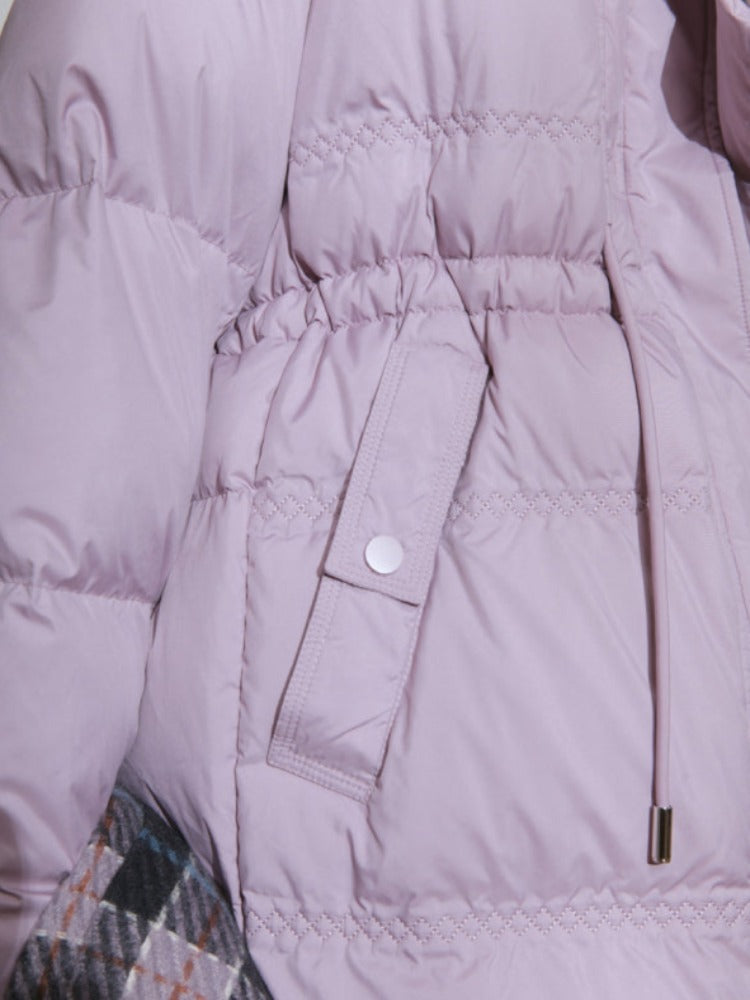Purple diamond long down jacket【s0000005811】