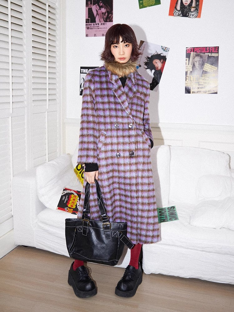 Plaid long coat【s0000011303】