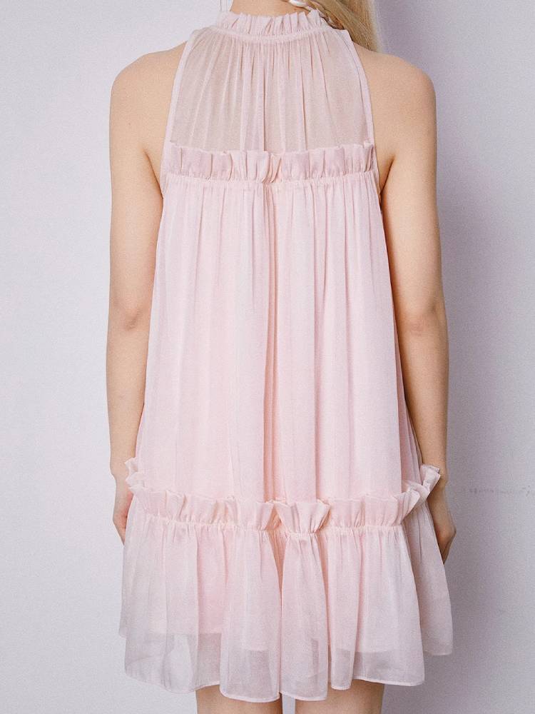 Pleated sleeveless dress【s0000008927】