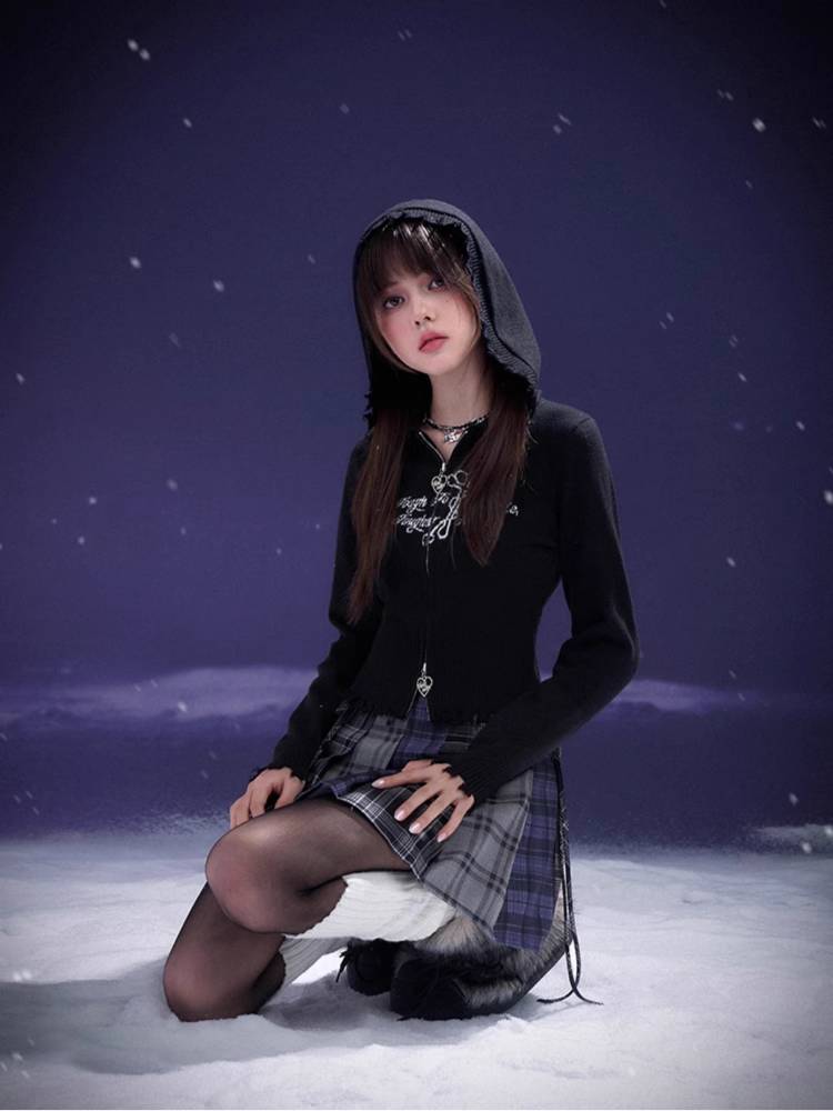 Double zipper knit cardigan【s0000011289】