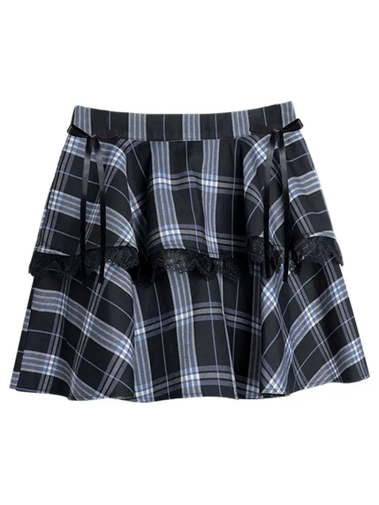 College style puff sleeve shirt set【s0000007397】