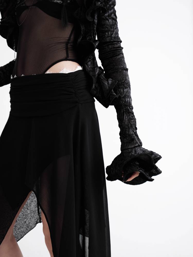 Dark fairy style elegant chiffon skirt【s0000008514】