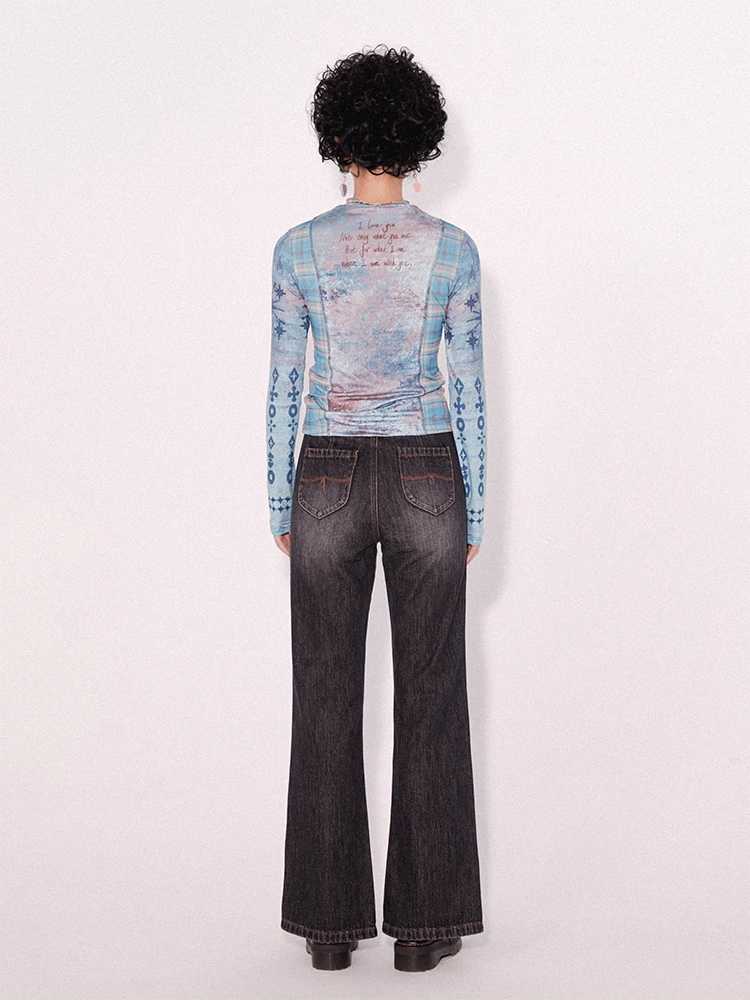 Printed long sleeve T-shirt【s0000009630】