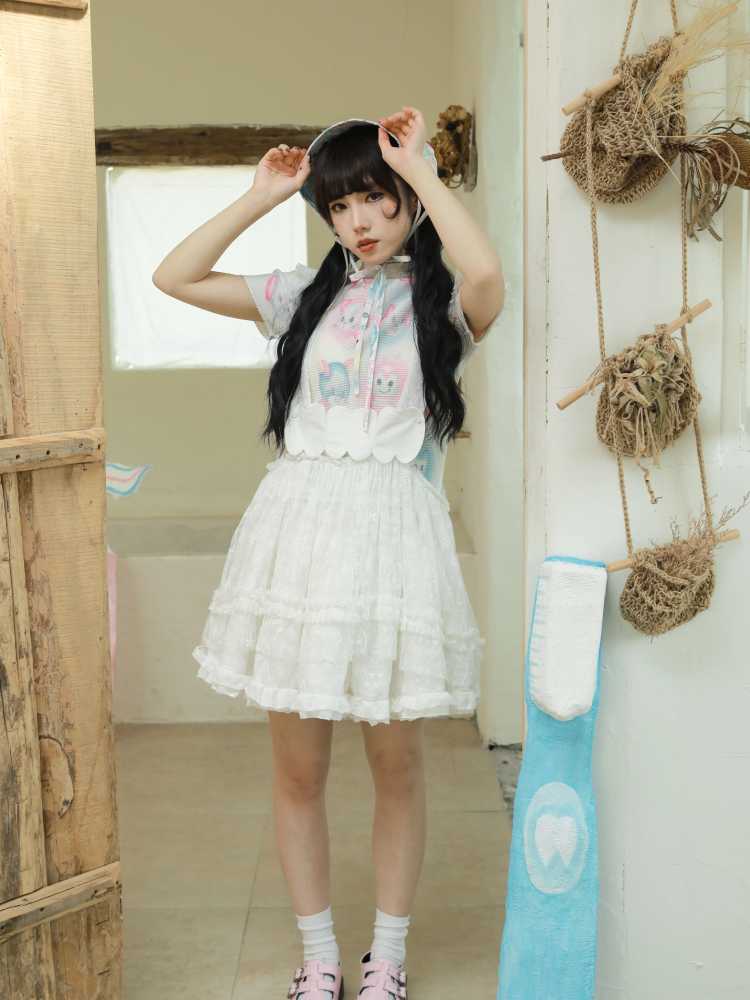 Animal print short T-shirt【s0000010075】