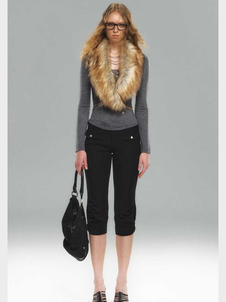 Fake fur lapel【s0000010591】