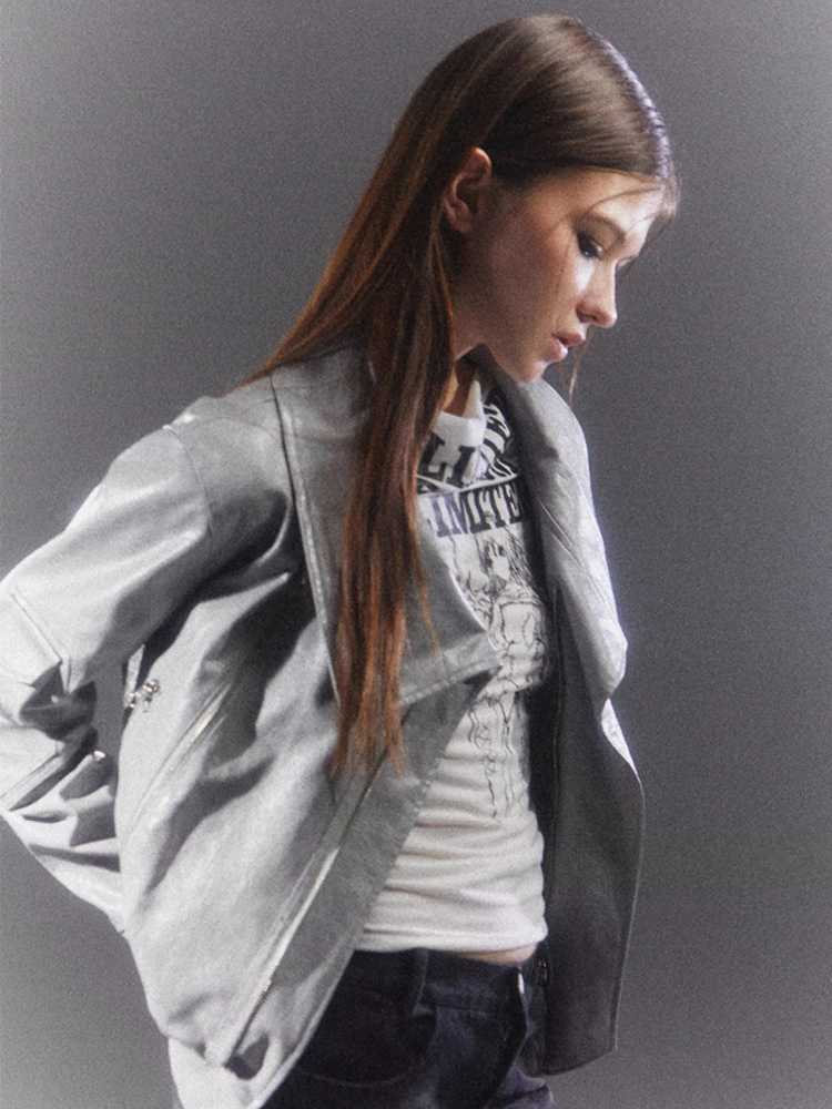 Silver grey casual jacket【s0000010405】