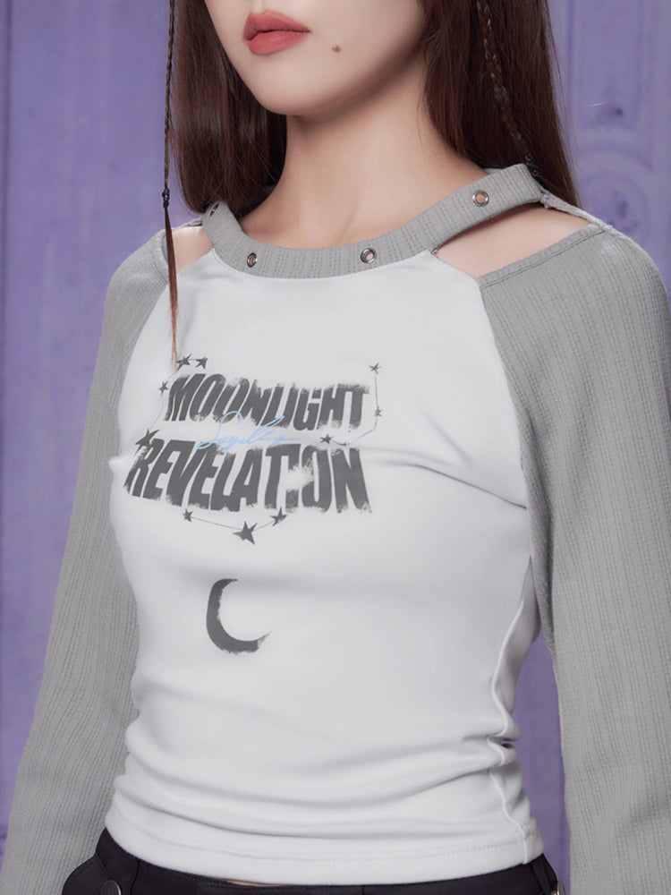 Printed slim long sleeve T-shirt【s0000007395】