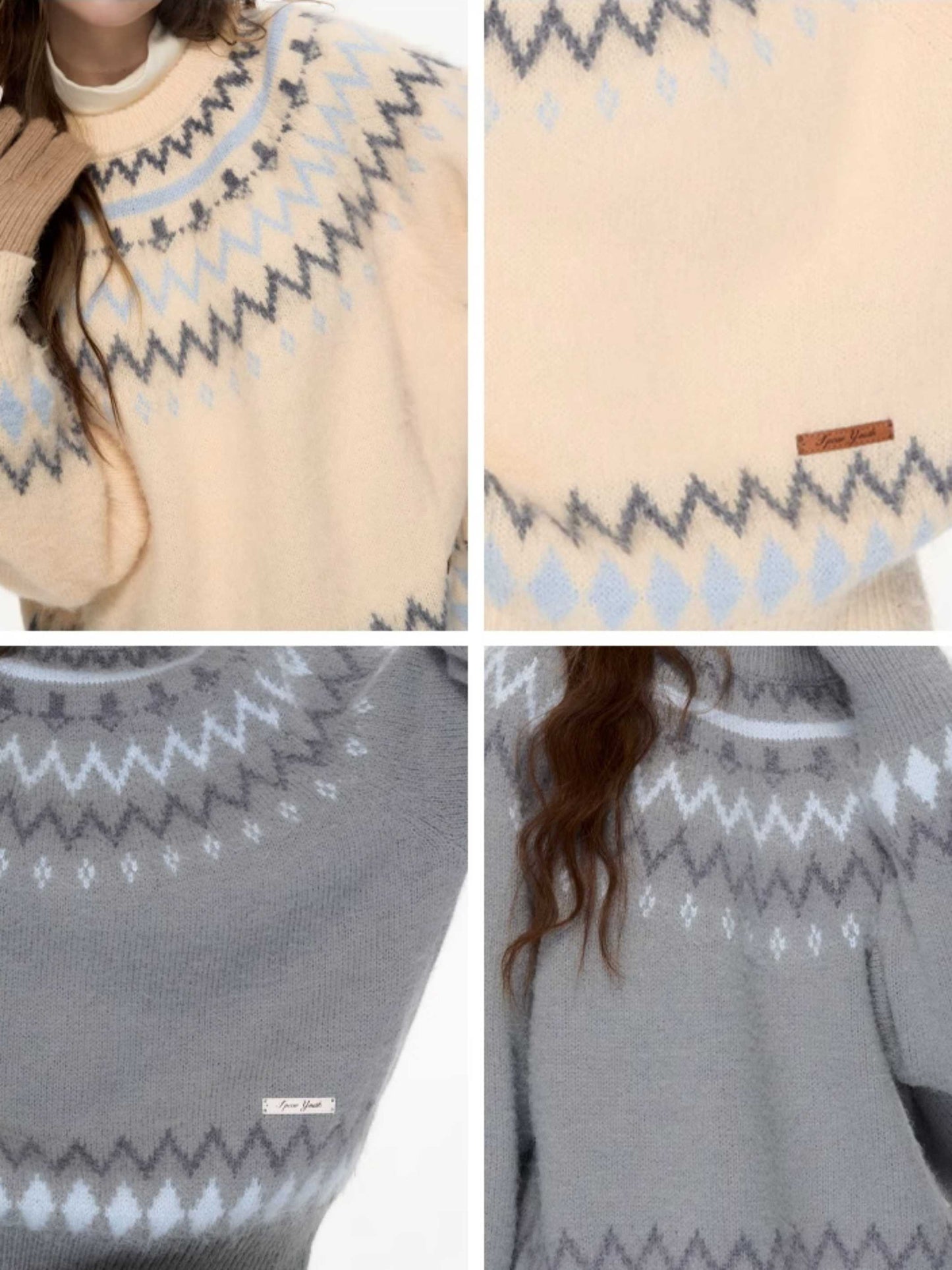 Jacquard pullover sweater【s0000010616】