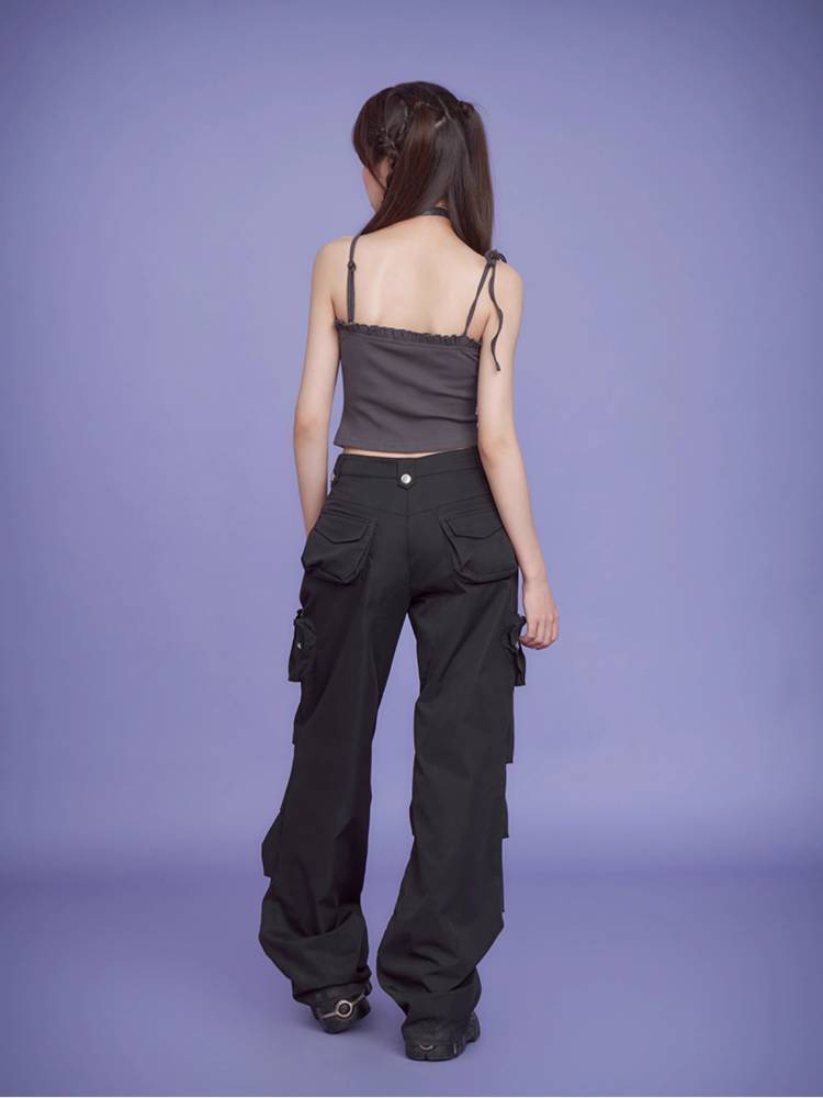 Rose print suspender top【s0000008904】