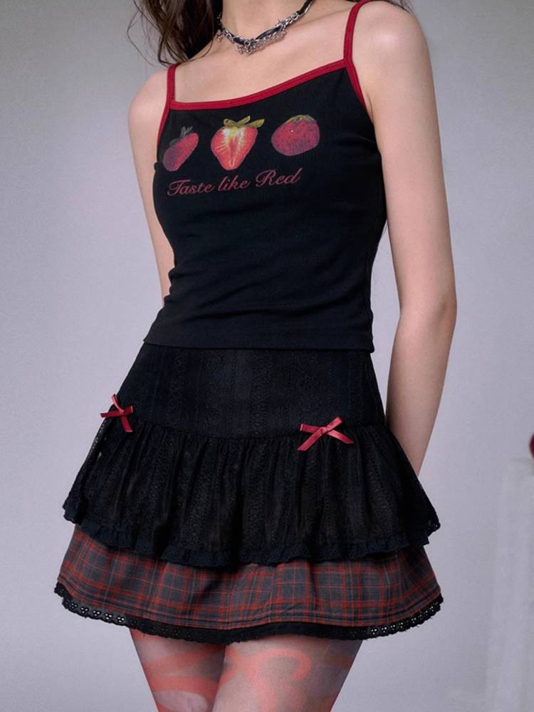 Strawberry print camisole【s0000008900】