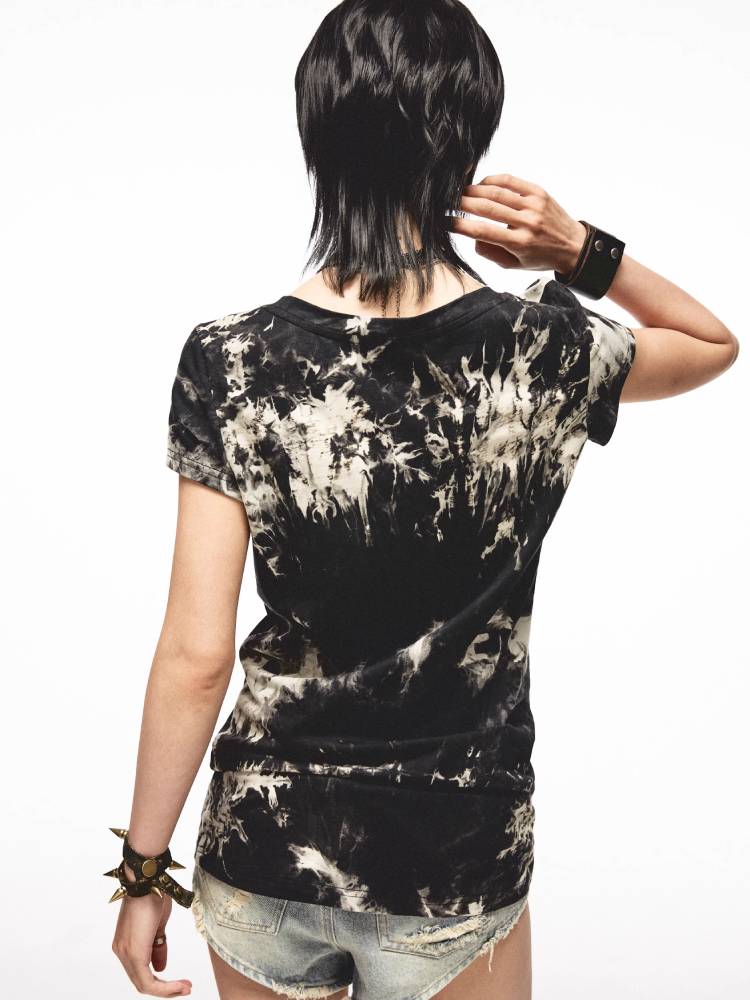 Slim print short sleeve T-shirt【s0000008446】