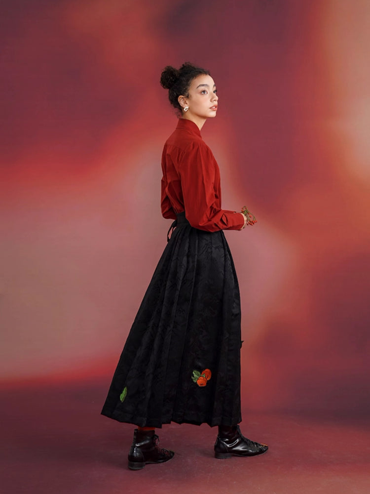 Retro red high end shirt【s0000006529】