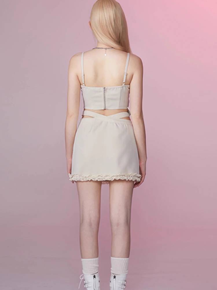 Suspender top and skirt【s0000008973】