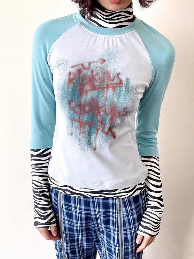 Chemical girl print long sleeve t-shirt【s0000011554】