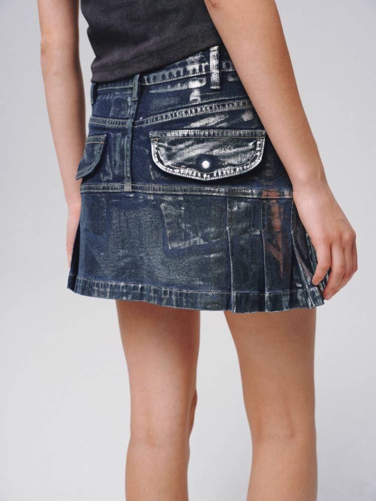 A-line denim skirt【s0000008376】