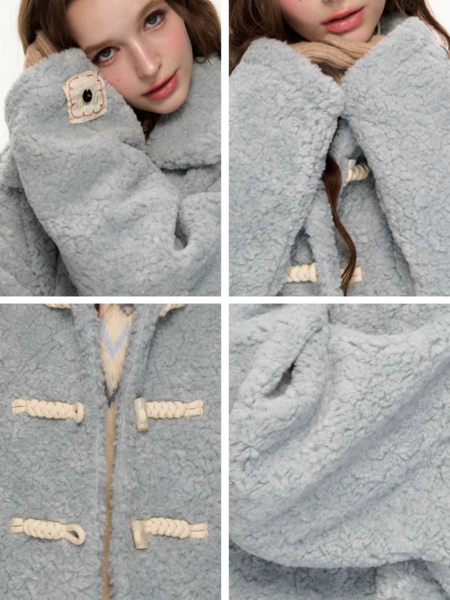 Horn button mid-length coat【s0000010612】