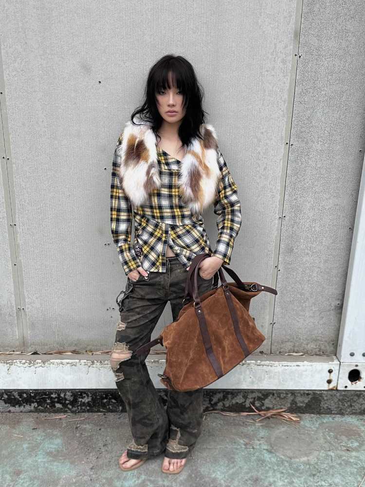 Gradient fur short vest【s0000010550】