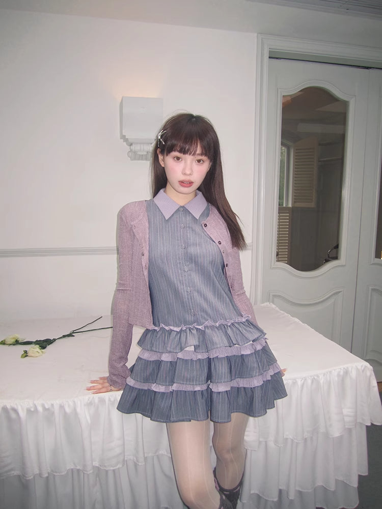 Sleeveless shirt dress【s0000007610】