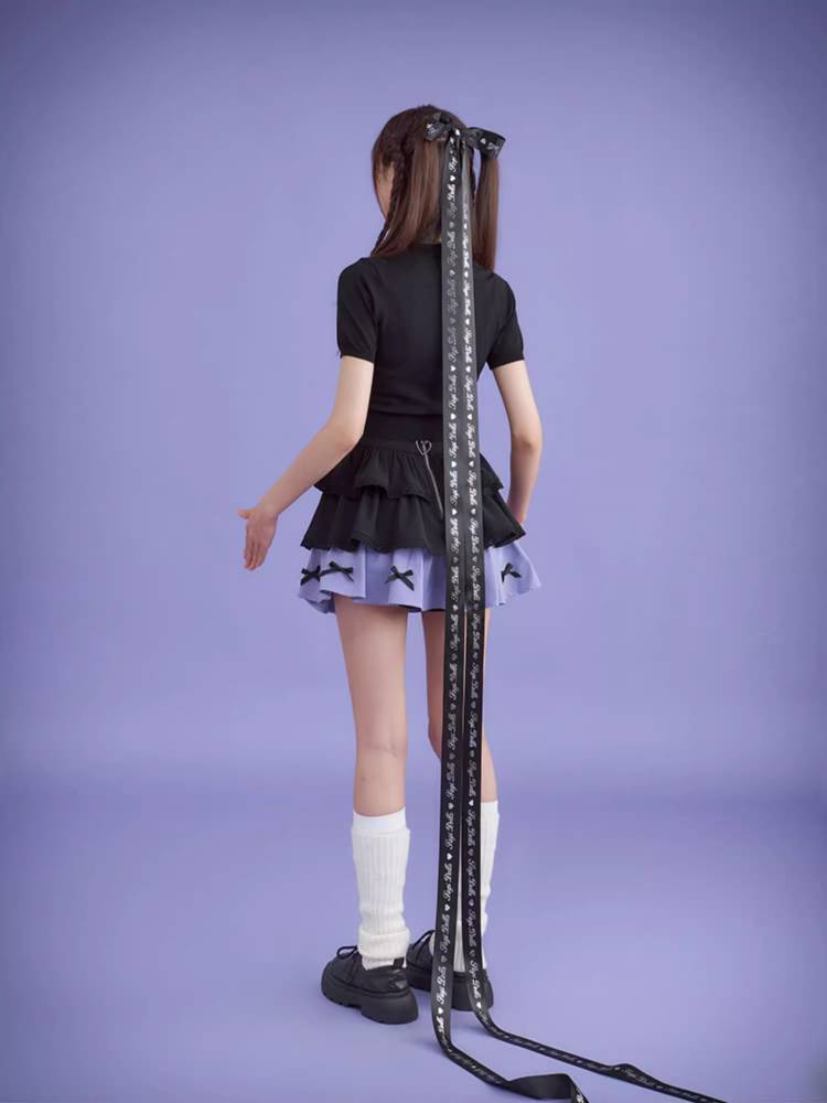 Short sleeve knit T-shirt【s0000008906】