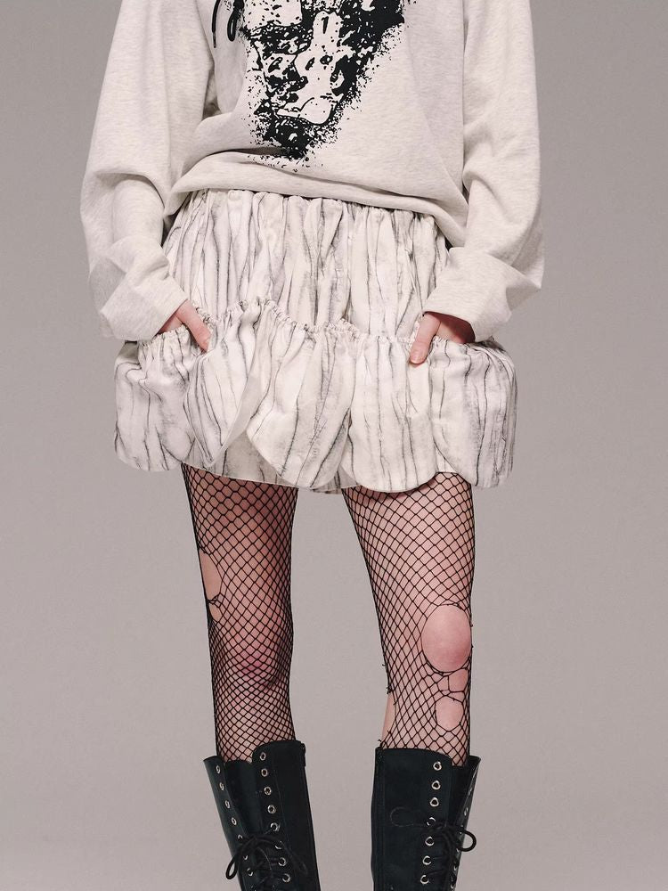 Distressed street cotton skirt【s0000011469】