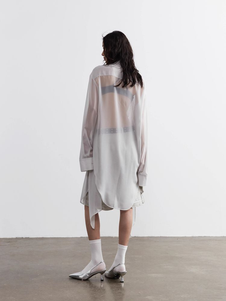 Long chiffon shirt【s0000008532】