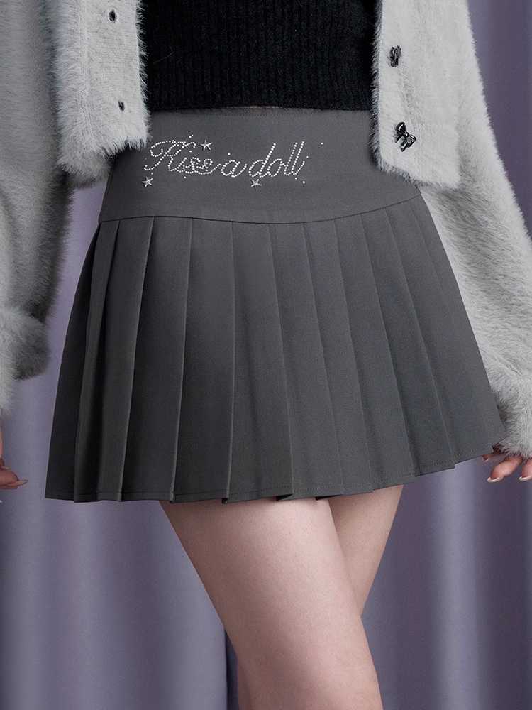 High waist pleated skirt【s0000010686】